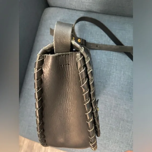 Madewell Black Leather Transport Saddle Crossbody Bag Shoulder Purse - Picture 6 of 16